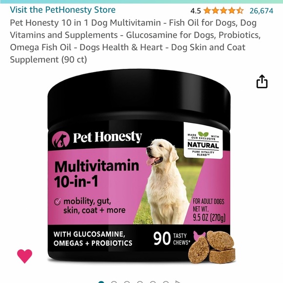pet honesty Dog Pethonesty In 1 Dog Multivitamin With Glucosamine